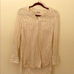 Multi colored stripped button down